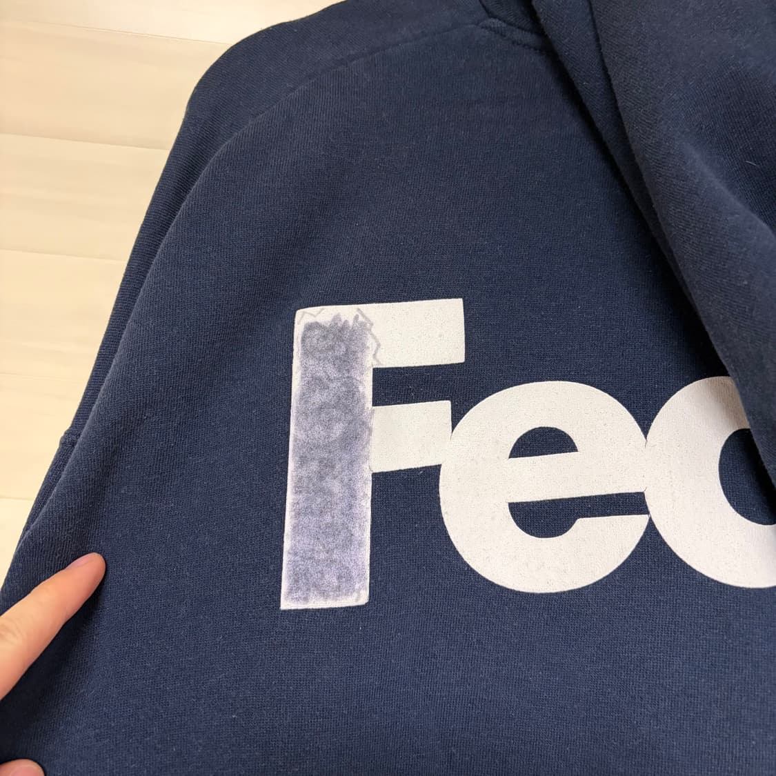 90s 빈티지 페덱스 FedEx 후드티 후디 크리스티안 스타크 L 상품이미지8