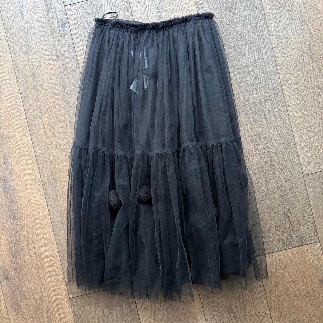 Pompom Shirring Tulle Skirt 상품이미지7