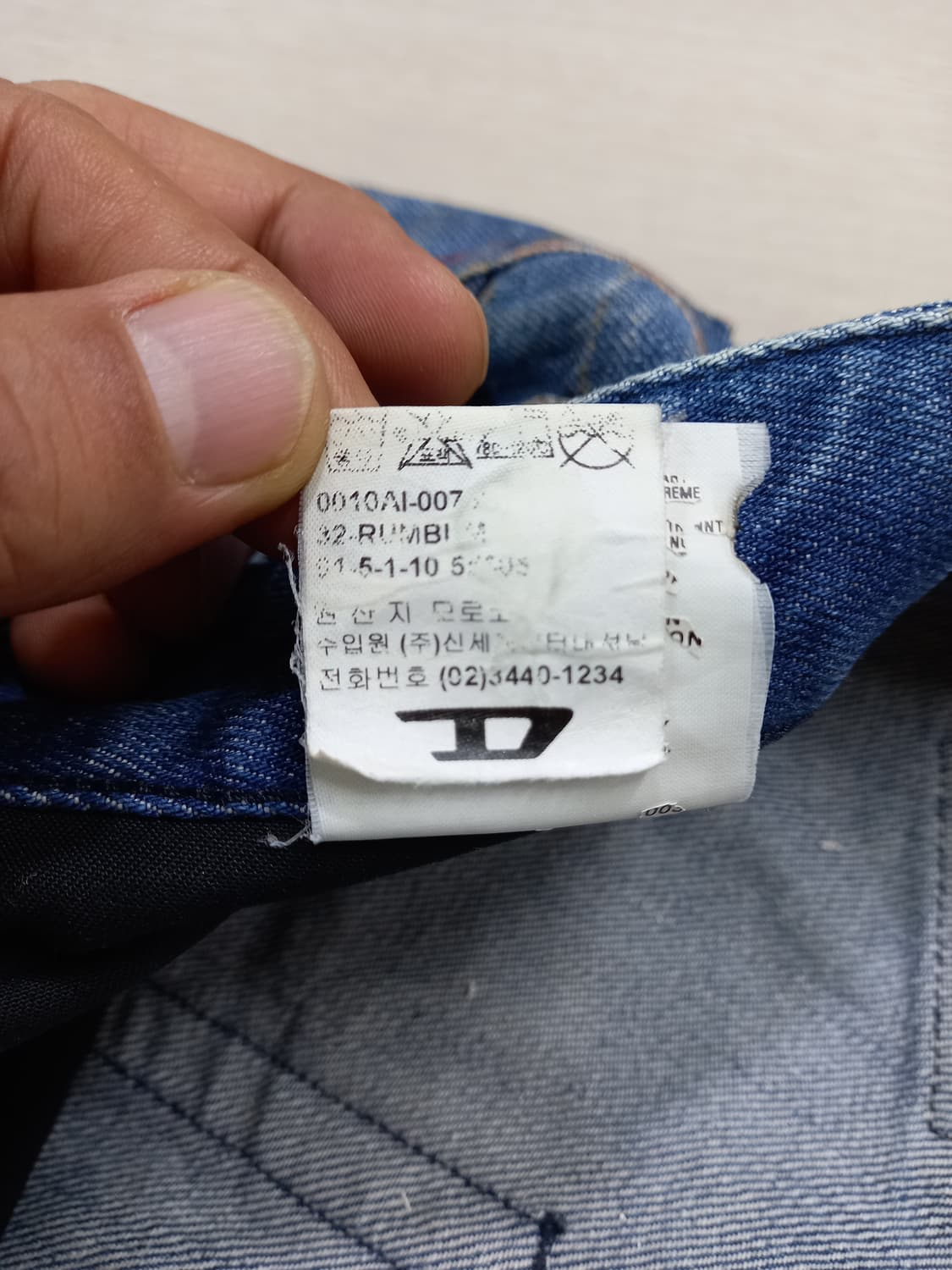 32 DIESEL 데미지워싱 세미와이드진 32-373 상품이미지9