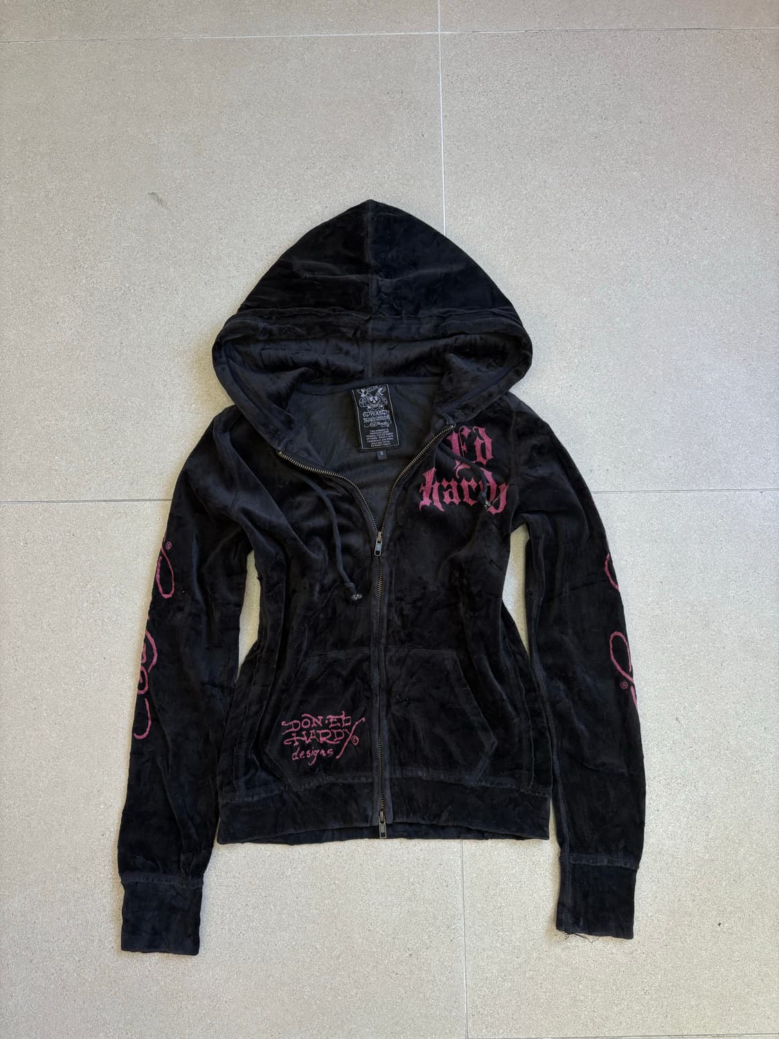 에드하디 벨벳 후드집업 상품이미지2