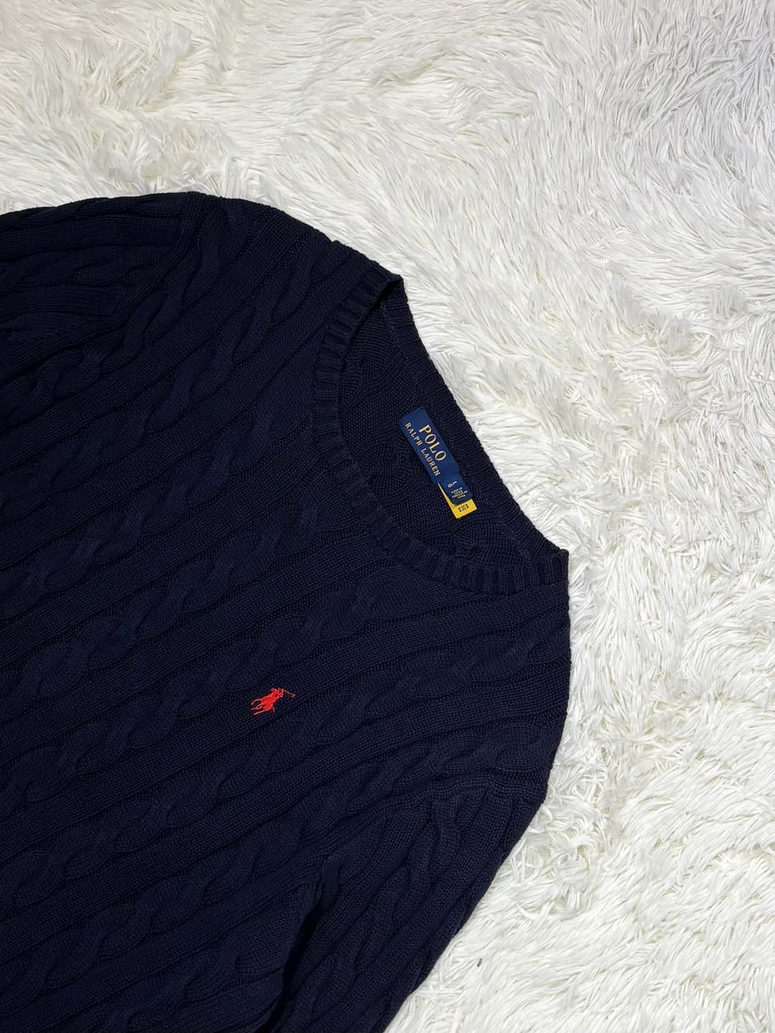 폴로랄프로렌 qr 레드포니 네이비 케이블 니트 상품이미지4