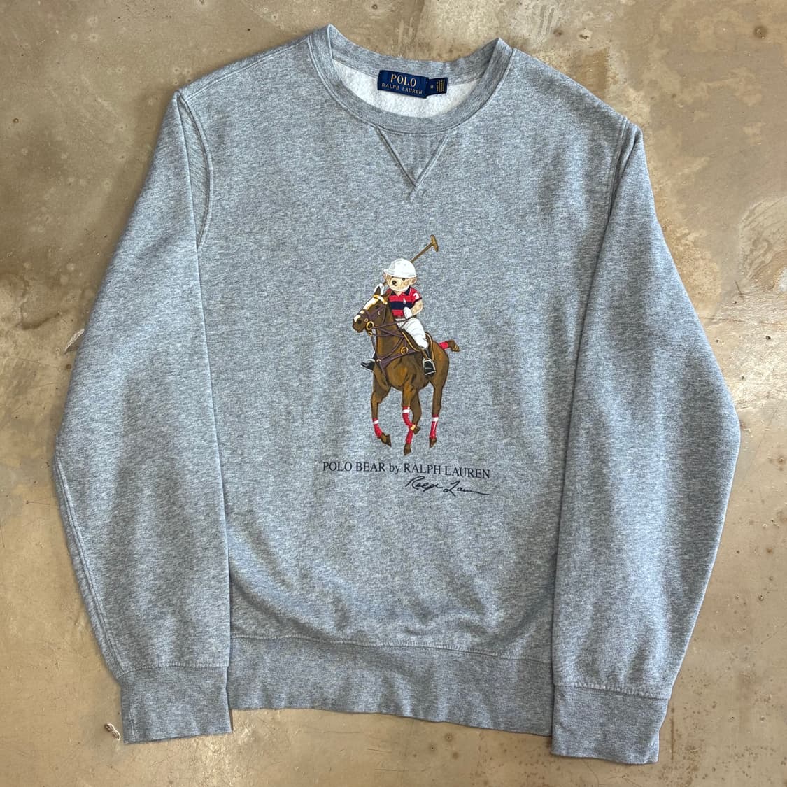 M 폴로랄프로렌 폴로베어 & 빅포니 그레이 맨투맨 상품이미지2