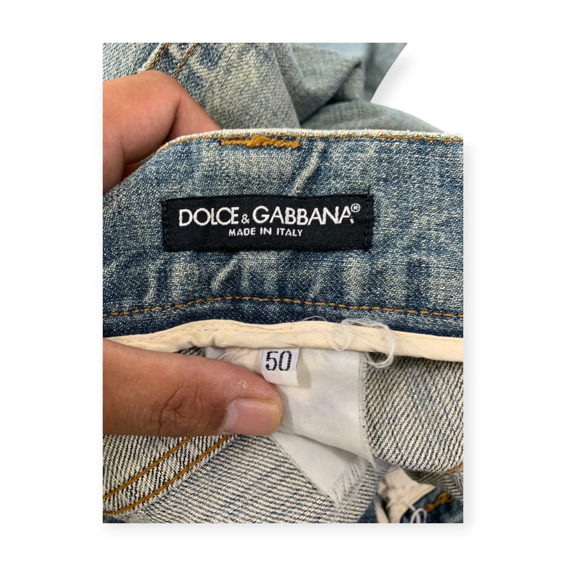 50)돌체앤가바나 은장로고 데미지 워싱 연청 청바지 데님팬츠 상품이미지3