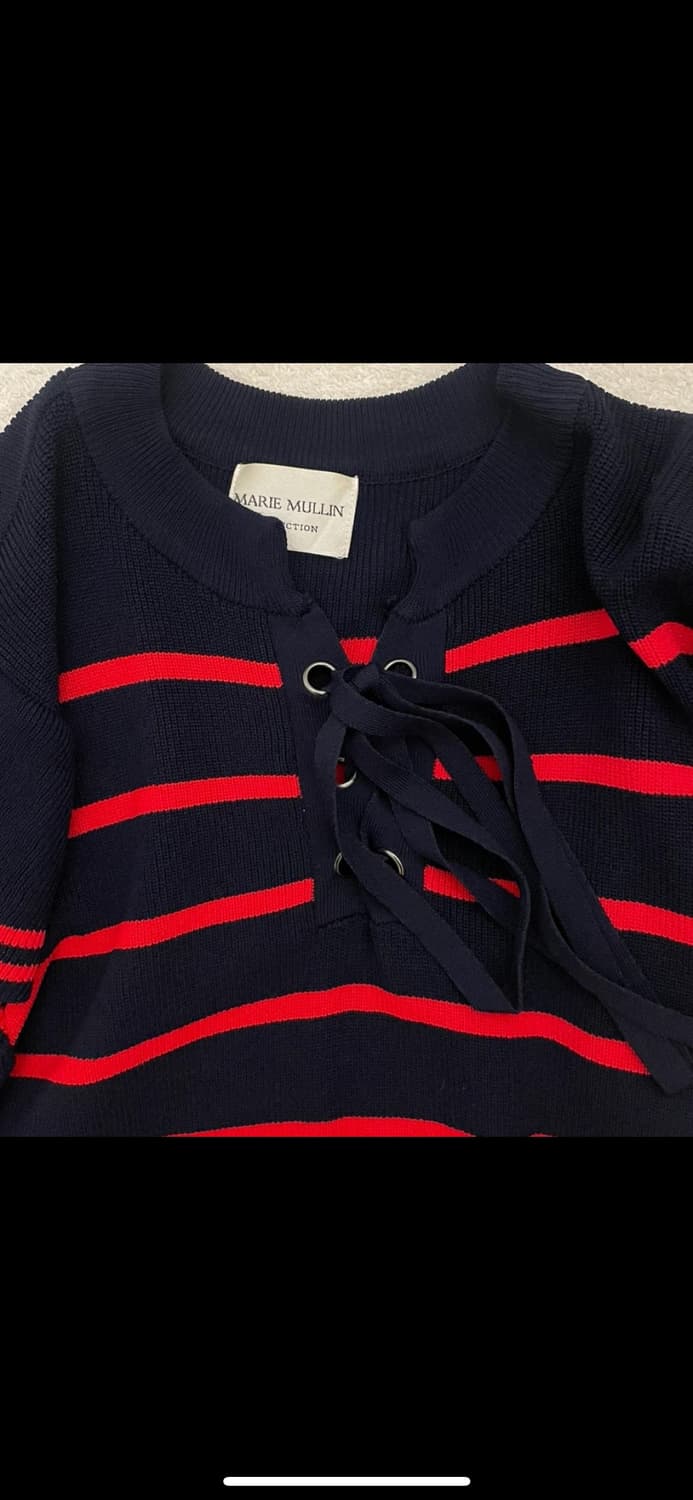 연말룩 ! 마리뮬린컬렉션  스트라이프 니트 상품이미지7