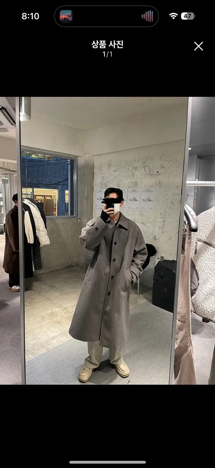 [M]인사일런스 마펠 캐시미어 싱글 코트 그레이브라운 상품이미지1