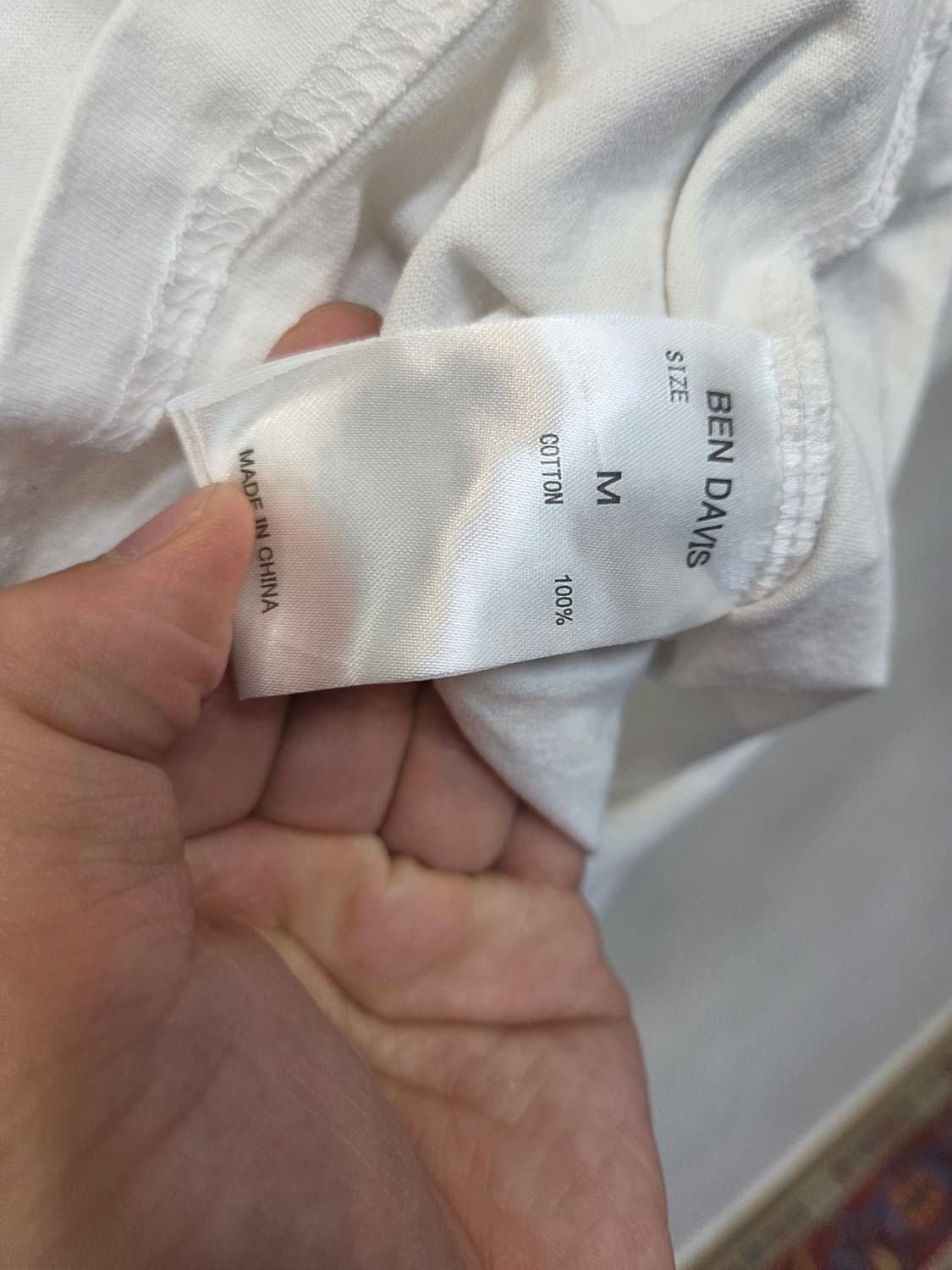 벤데이비스 빈티지 자수로고 레터링 반팔 m 상품이미지6