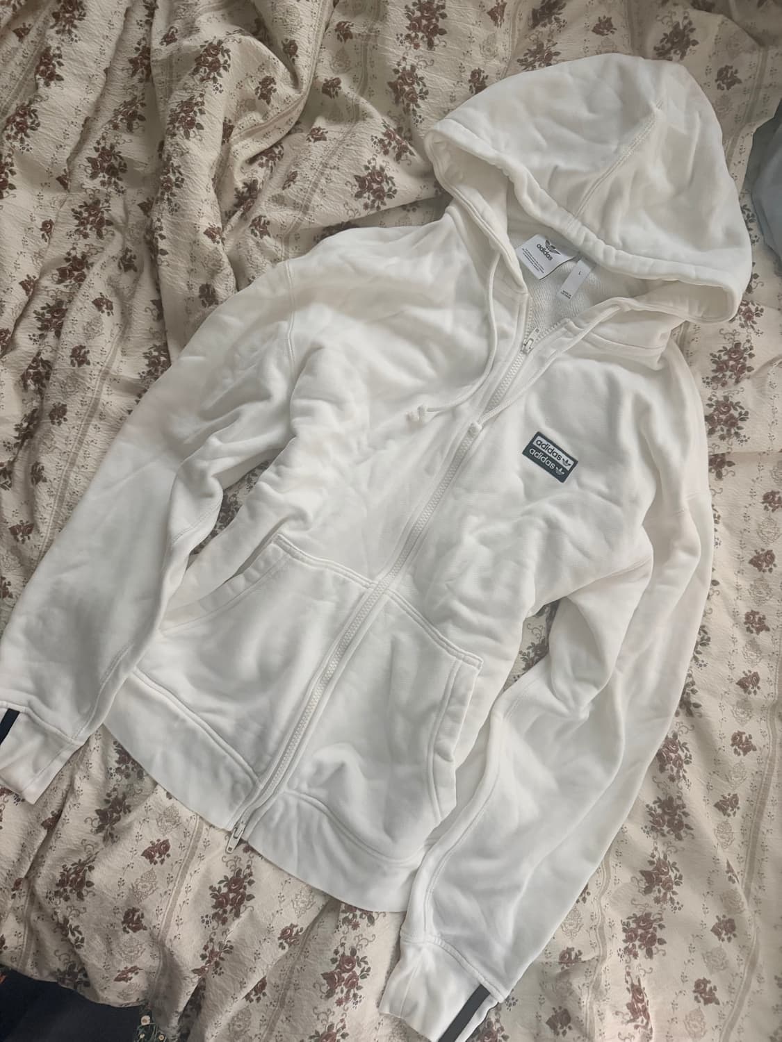 아디다스 올 화이트 투웨이집업 상품이미지1