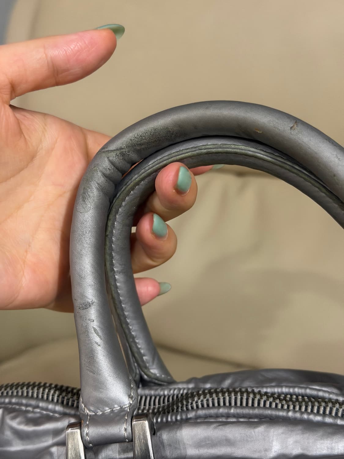 Diesel metal logo silver tote bag 상품이미지7