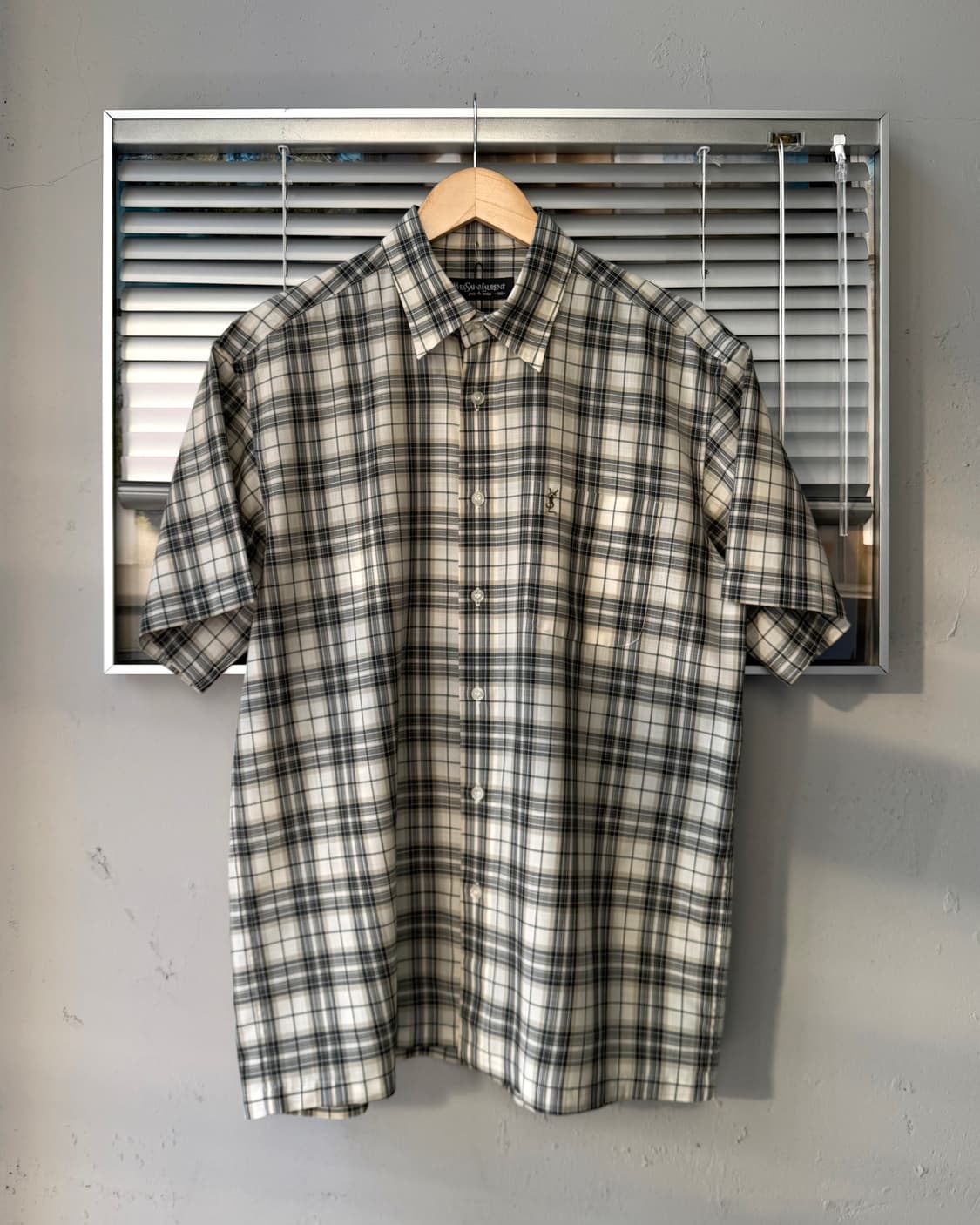 YSL 90s check short sleeve shirt 상품이미지1