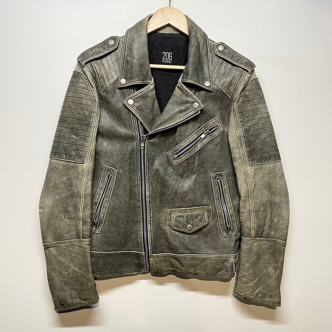 206옴므 빈티지 양가죽 라이더 자켓 상품이미지1