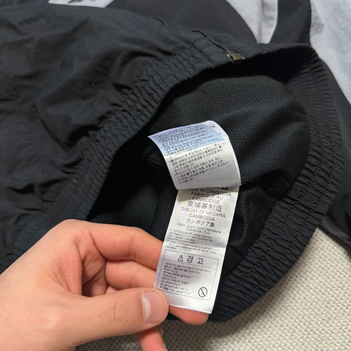 리복 배색 바람막이 자켓 상품이미지4