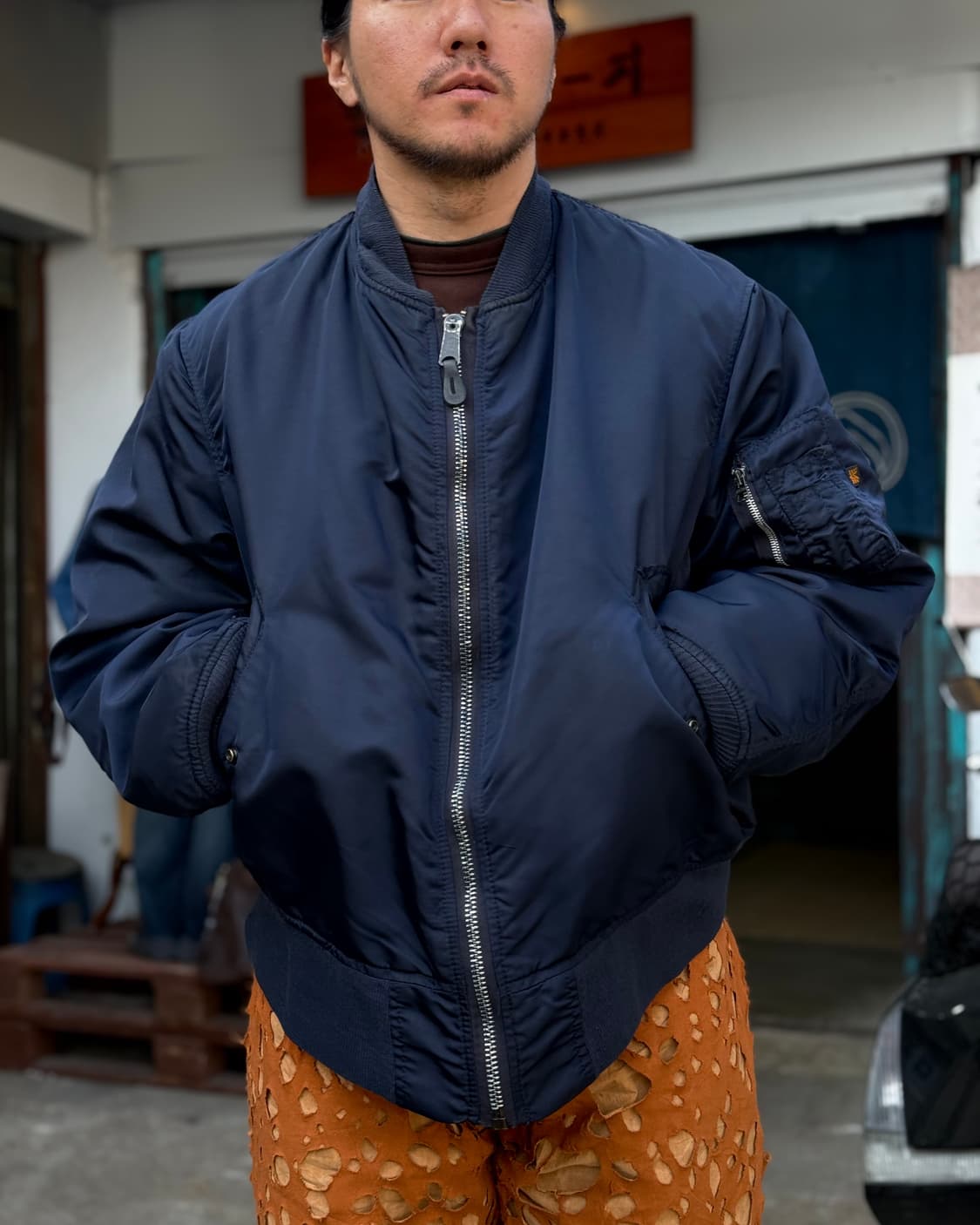 90‘s 알파인더스트리 MA-1 플라이트 자켓 XXL 상품이미지8