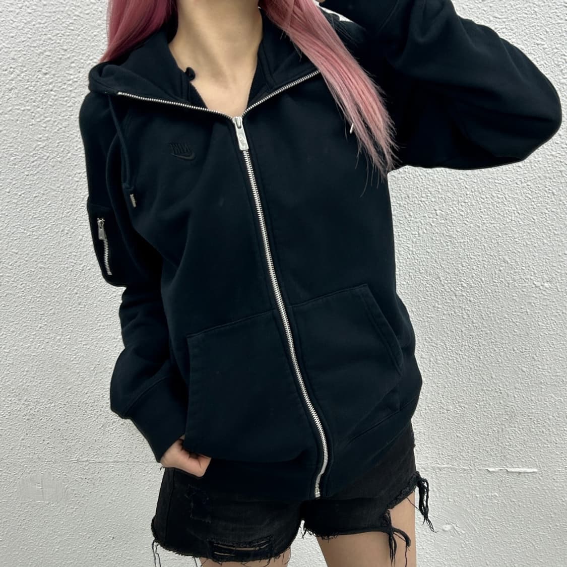 나이키 블랙 후드집업 S 상품이미지2