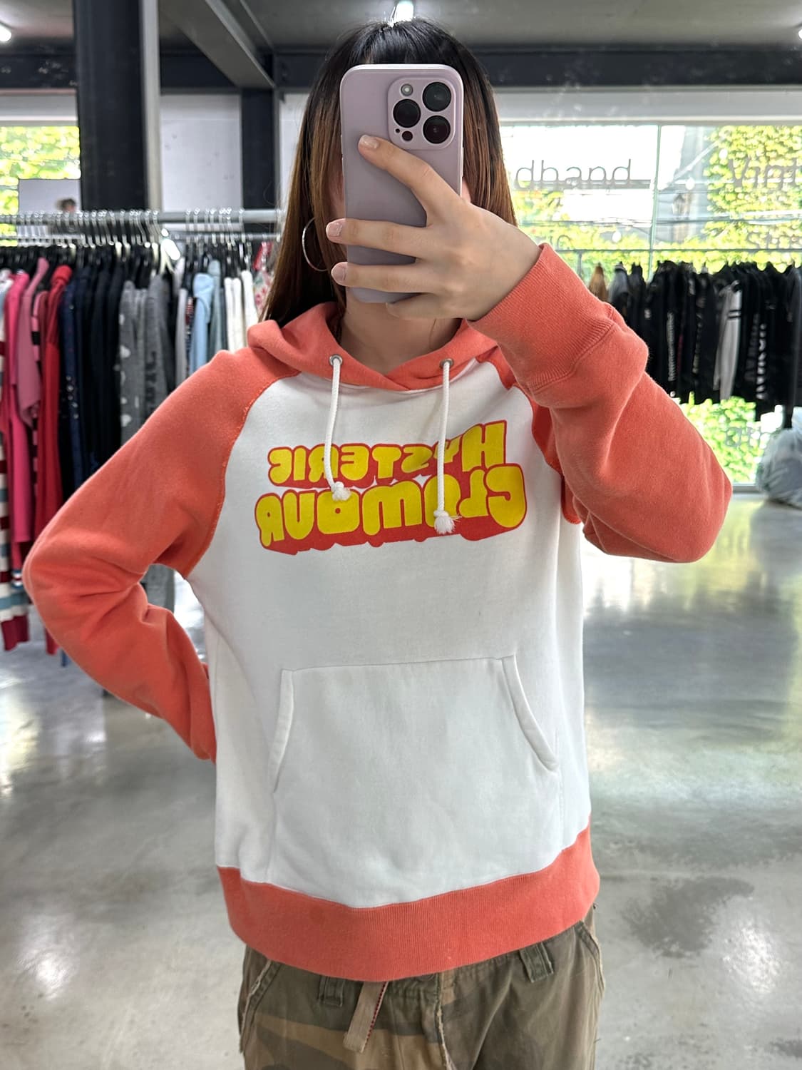 히스테릭글래머 90s 래글런 후드티 상품이미지3