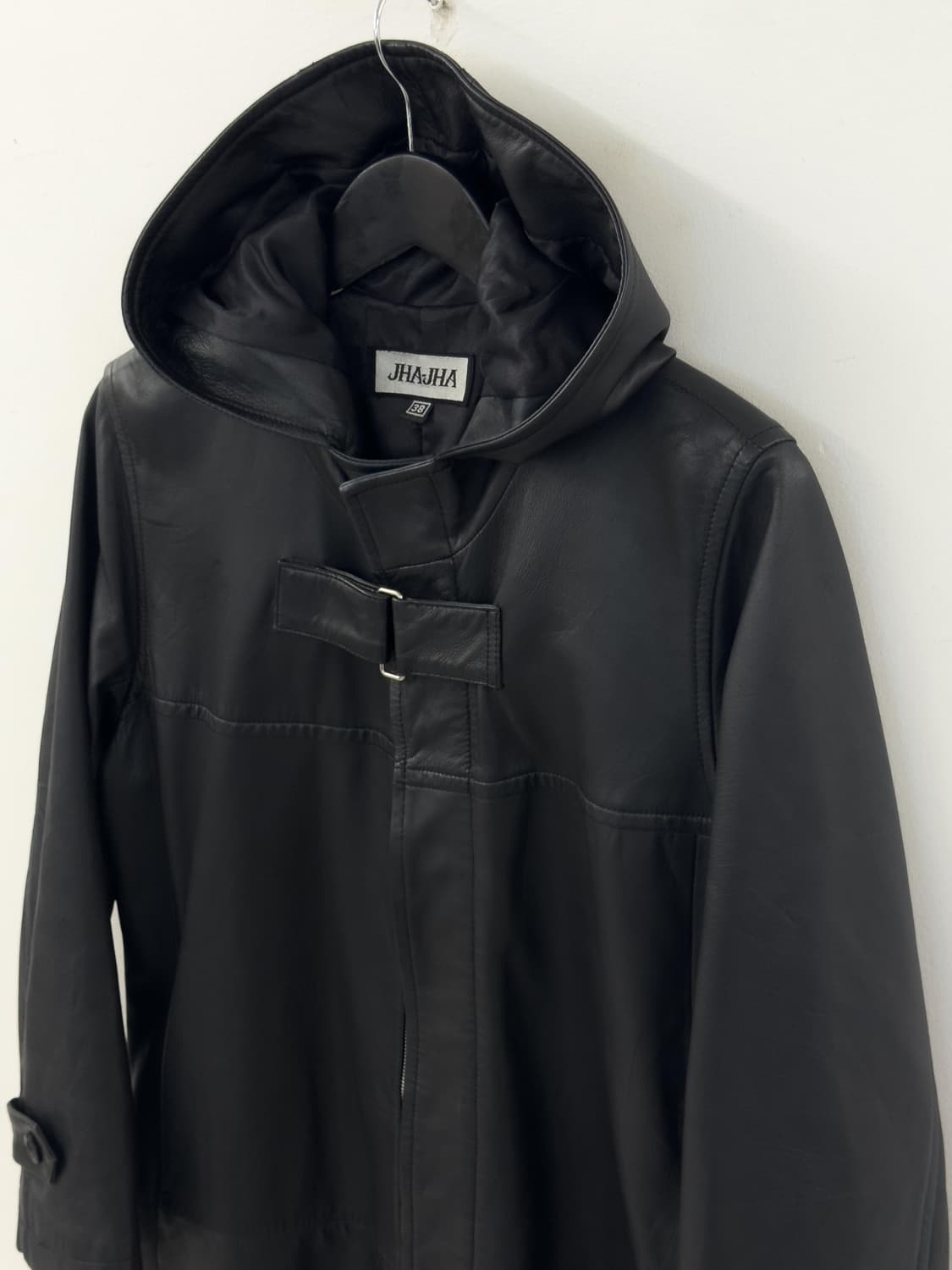 빈티지 레더 후드 코트 Vintage leather hood coat 상품이미지2