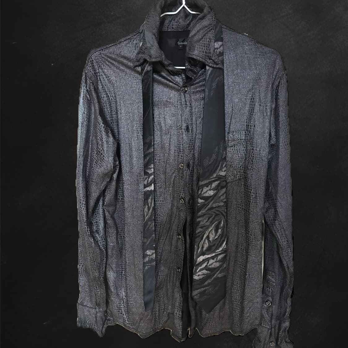 오리엔탈 뱀피무늬 셔츠 + 넥타이 상품이미지1