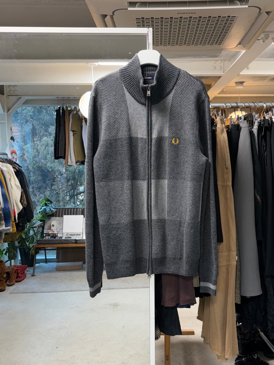 프레드페리 집업 니트 자켓 상품이미지1