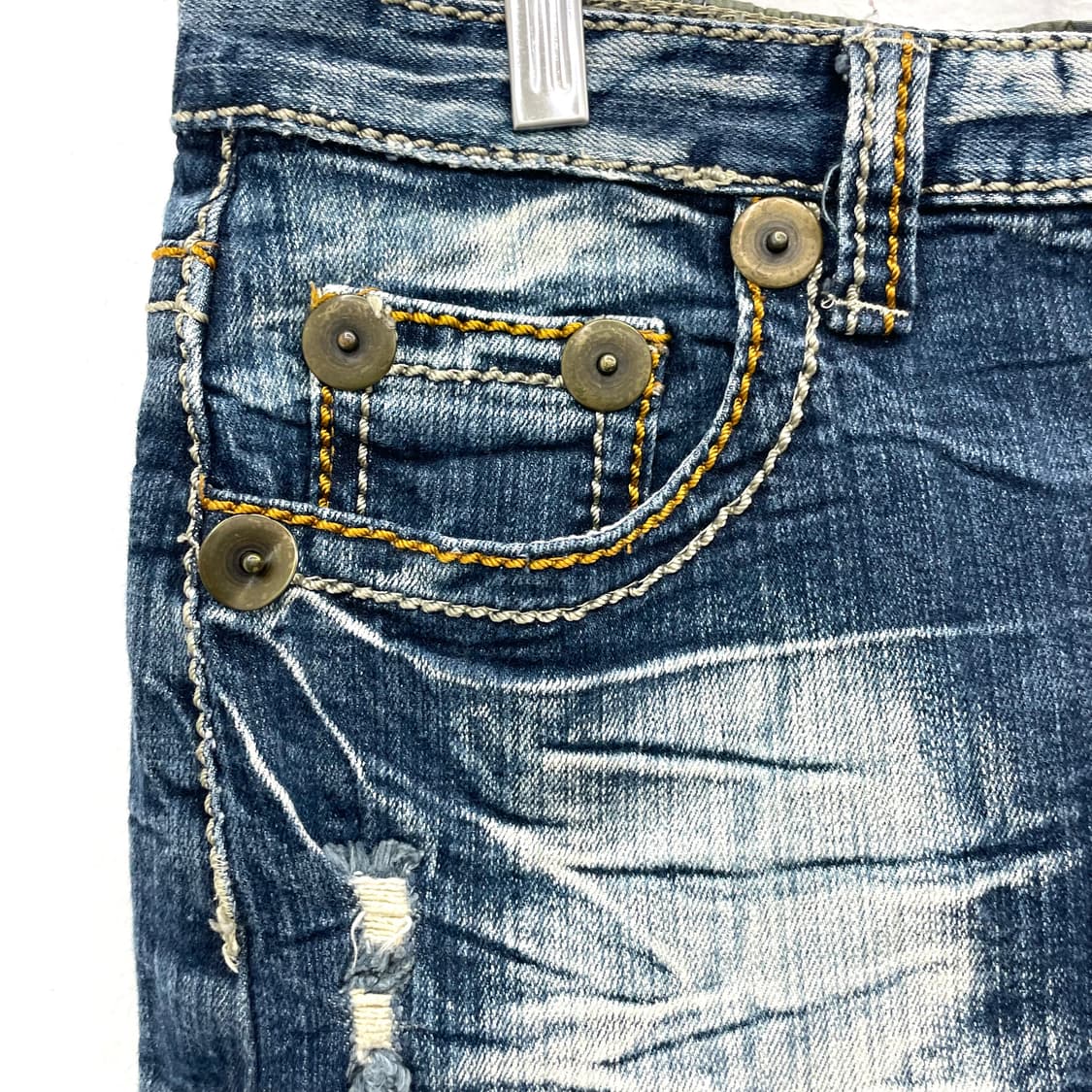 Vintage wash denim mini skirt 상품이미지4
