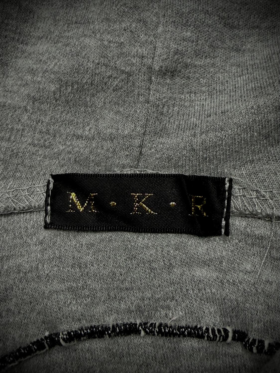M.K.R 패치 스컬 자수 그레이 롱 후드집업 상품이미지9