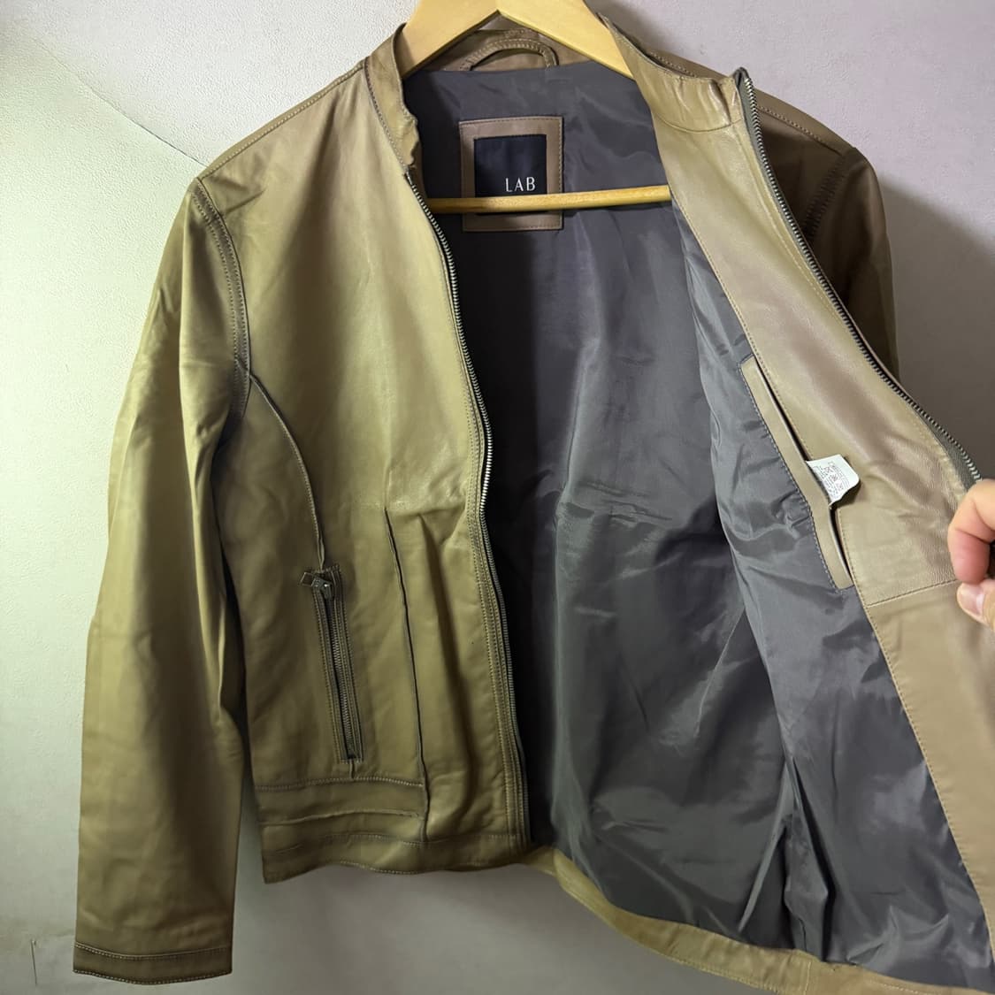 빨질레리 랩 남성 약가죽 블루종 점퍼 M (남성 95정도) 상품이미지6