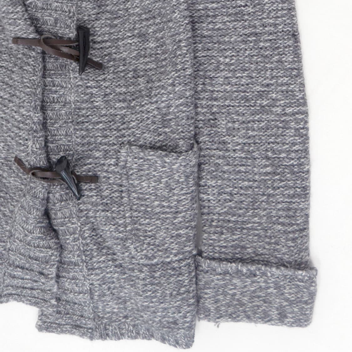 숲길 산책 회색 니트 더플 코트 상품이미지3