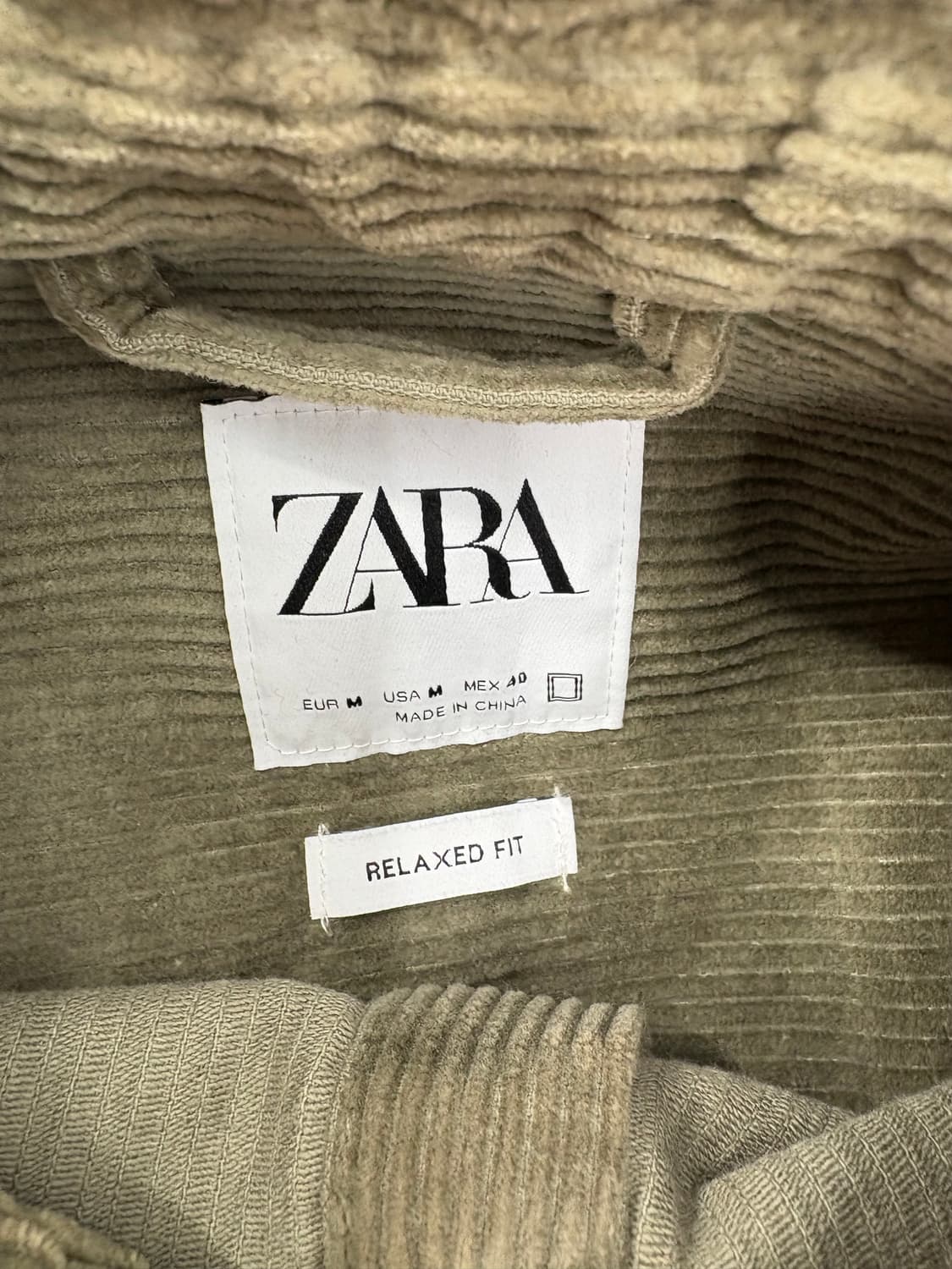 🪶 ZARA 코듀로이 자켓 (Relaxed Fit) 상품이미지3