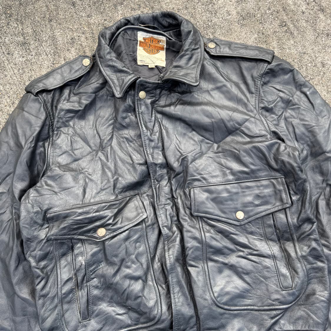 [XL] 80s Harley Davidson 할리 G1 레더자켓 상품이미지6