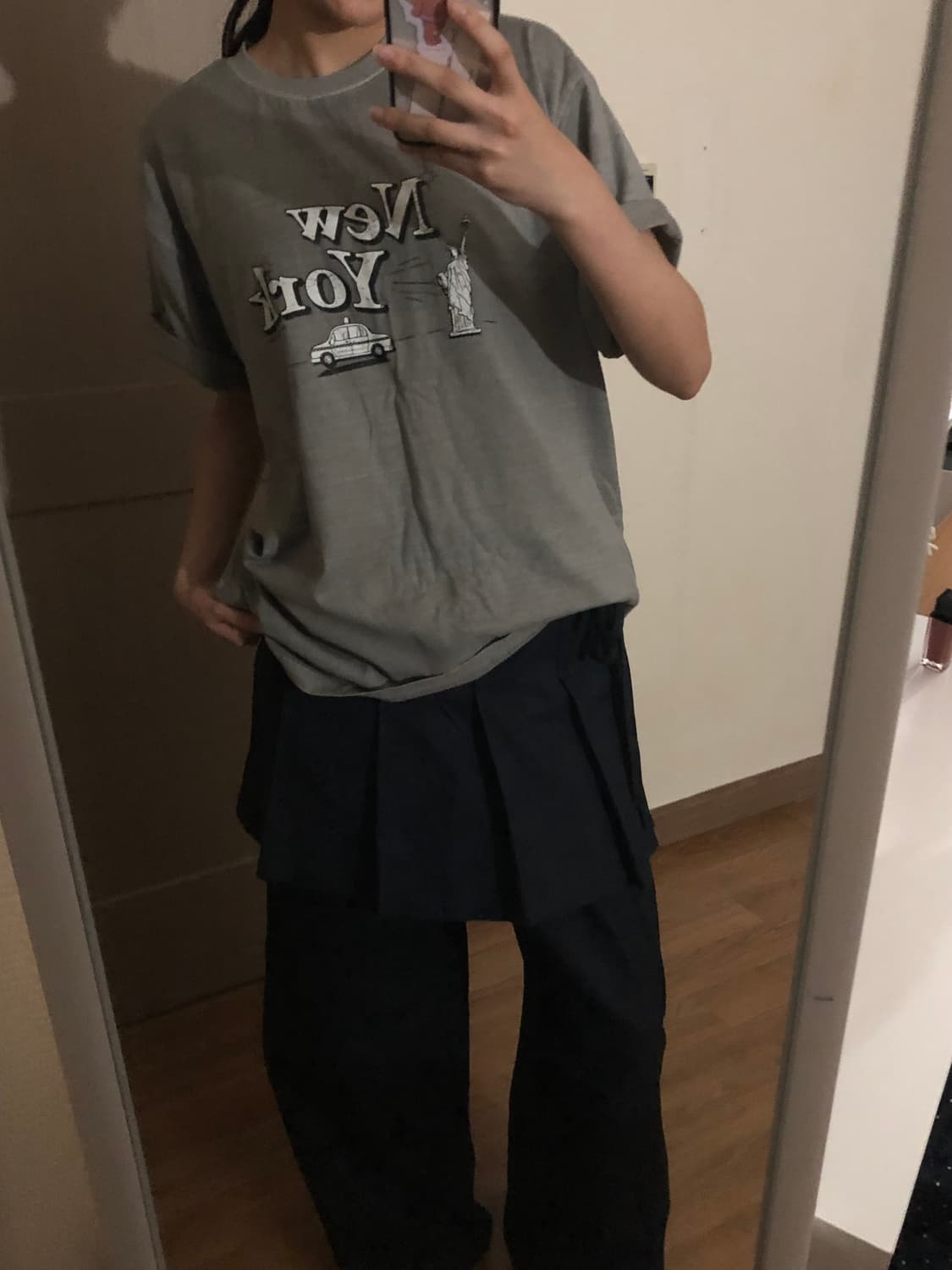 아르카익 뉴욕 오버핏 반팔티 워싱그레이 상품이미지3