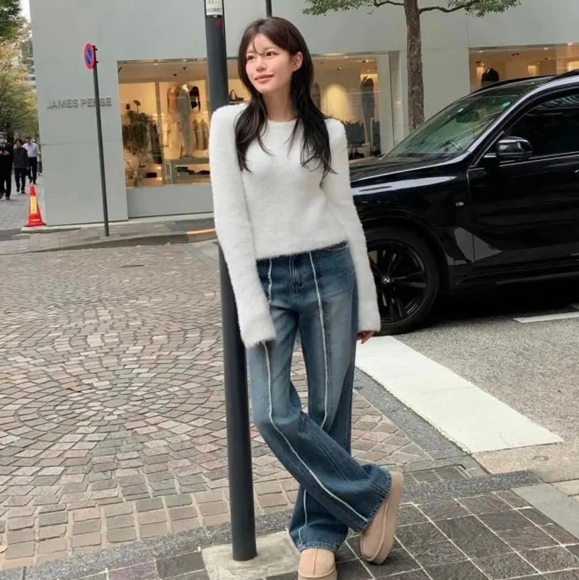 [새상품/L]하와 프린지 플로우 데님 청바지 세미부츠컷 하와 자체제작 상품이미지2