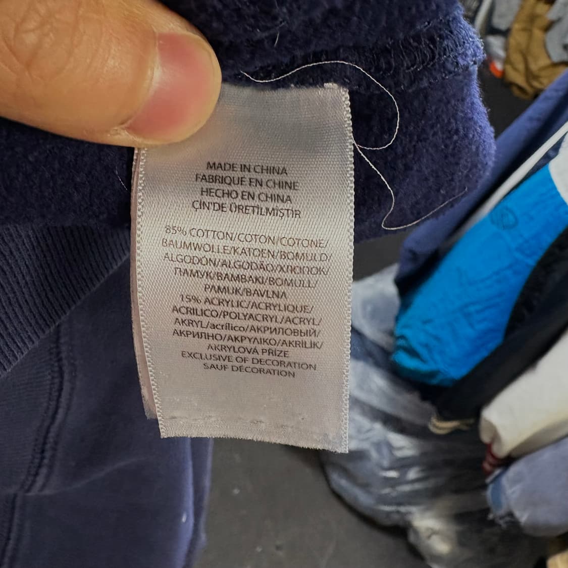 폴로랄프로렌 네이비 베어 로고 후드티 L 상품이미지4