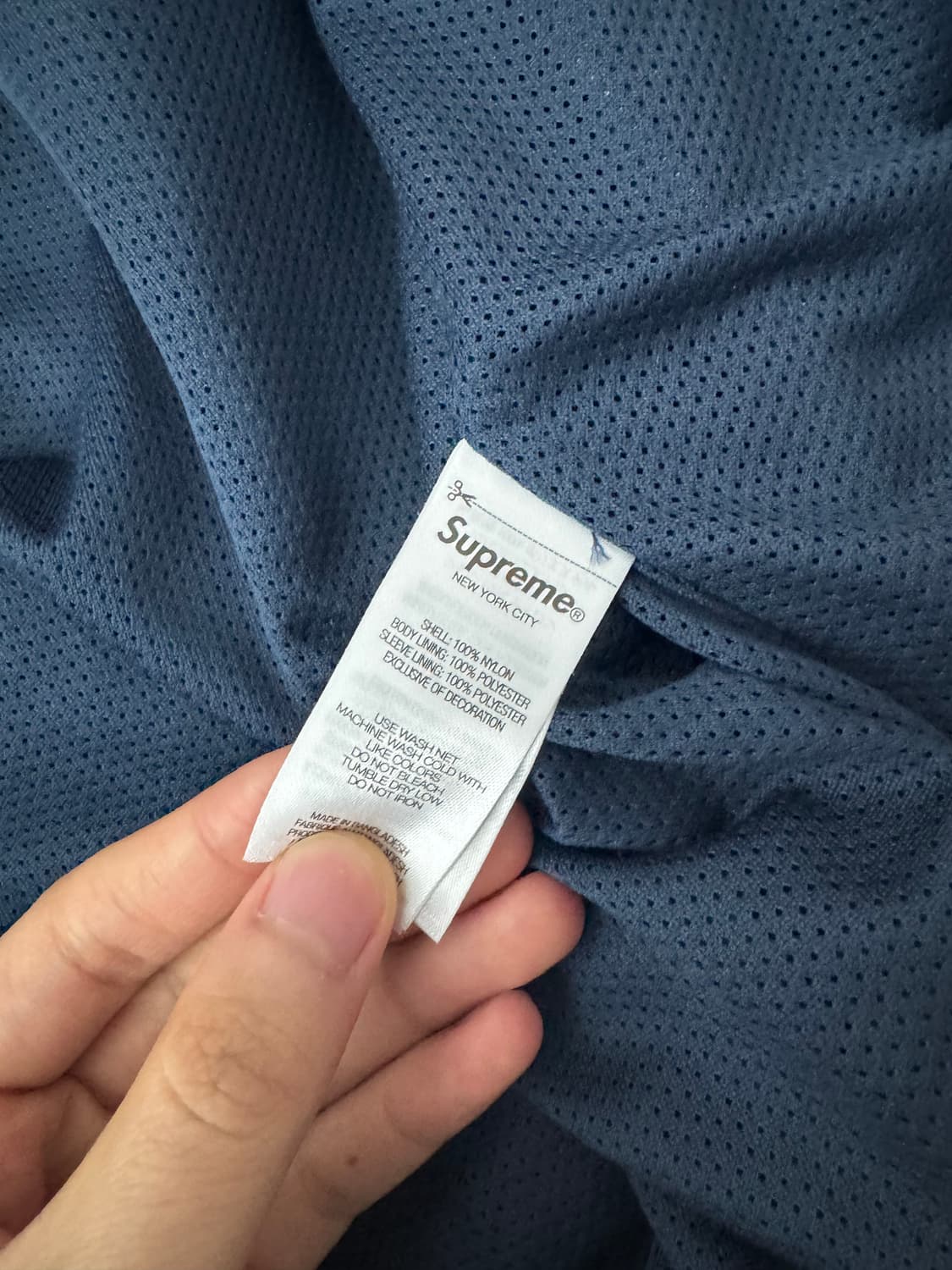 슈프림 플레이드 트랙 자켓 네이비 25FW  상품이미지4