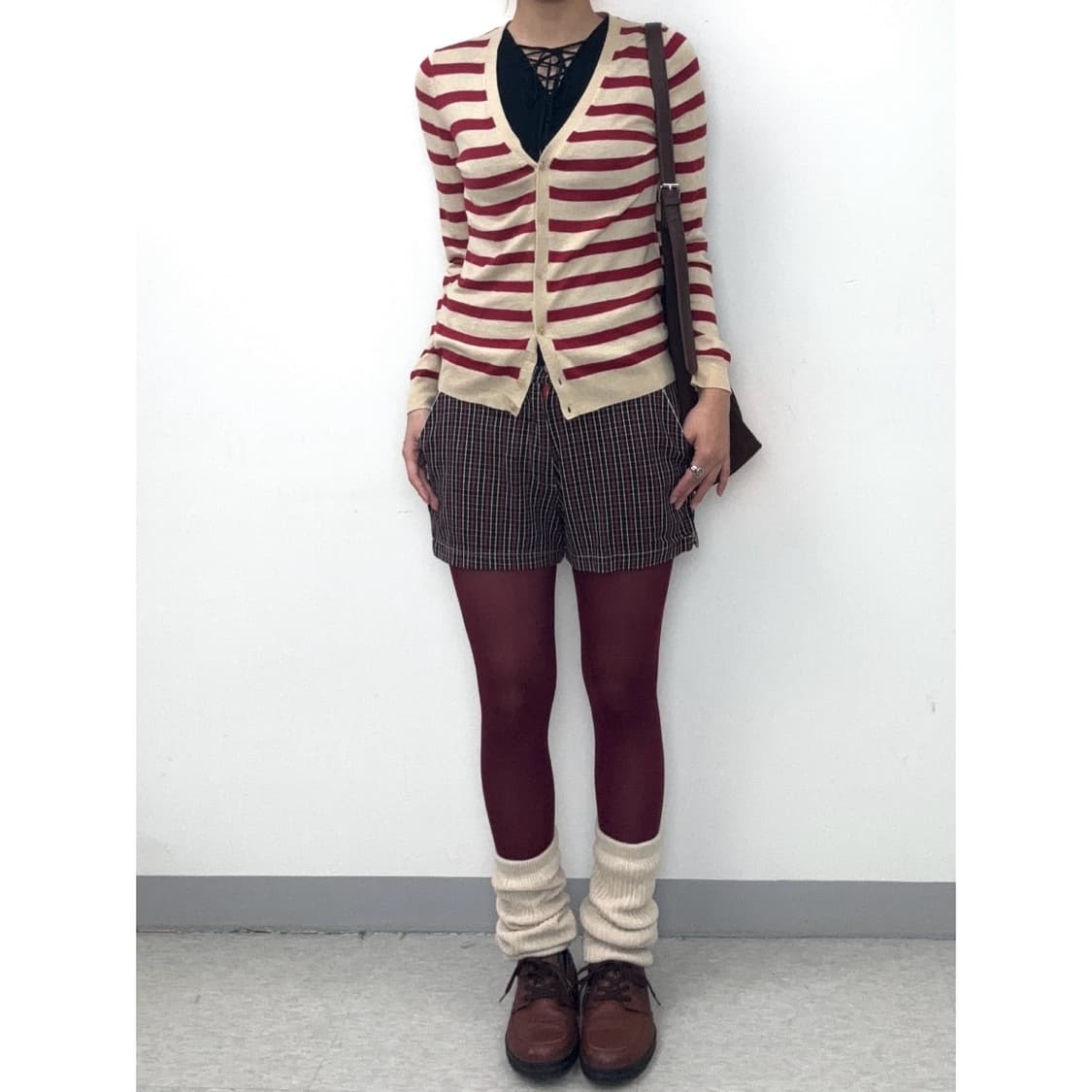 빈티지 체크 반바지 쇼츠 상품이미지1