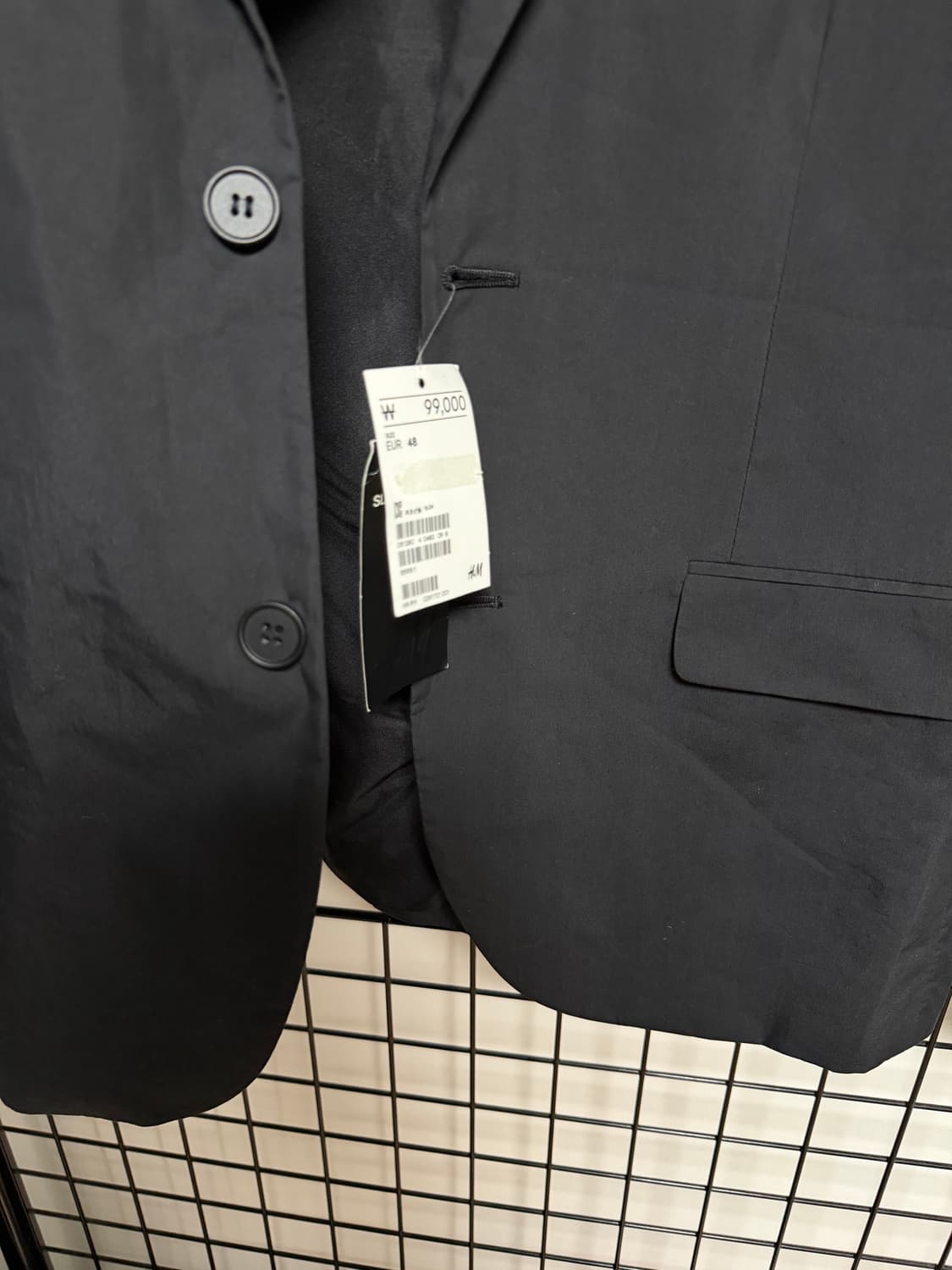 H&M 남성 슬림핏 블랙 자켓 48 상품이미지2