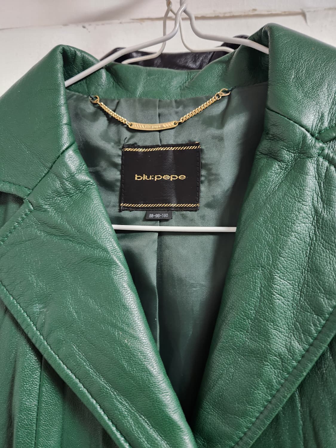 블루페페 녹색 양가죽자켓 88-98-160 상품이미지3