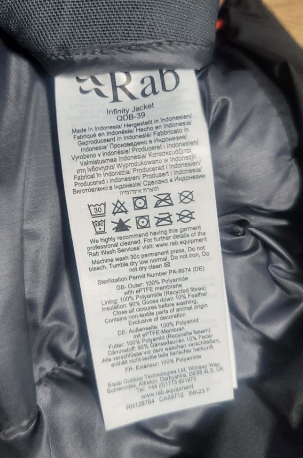 랩 Rab 인피니티 자켓 대장패딩 블랙 M 상품이미지5