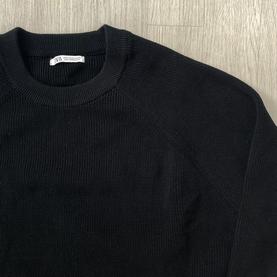 자라 코튼 니트 블랙 XL 상품이미지2