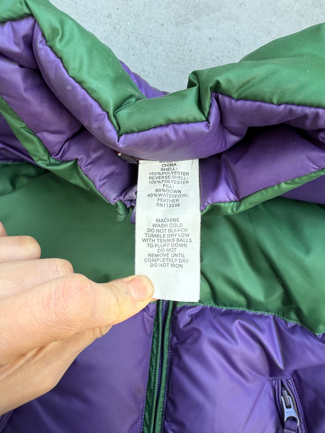 폴로 컬러배색 패딩 상품이미지5