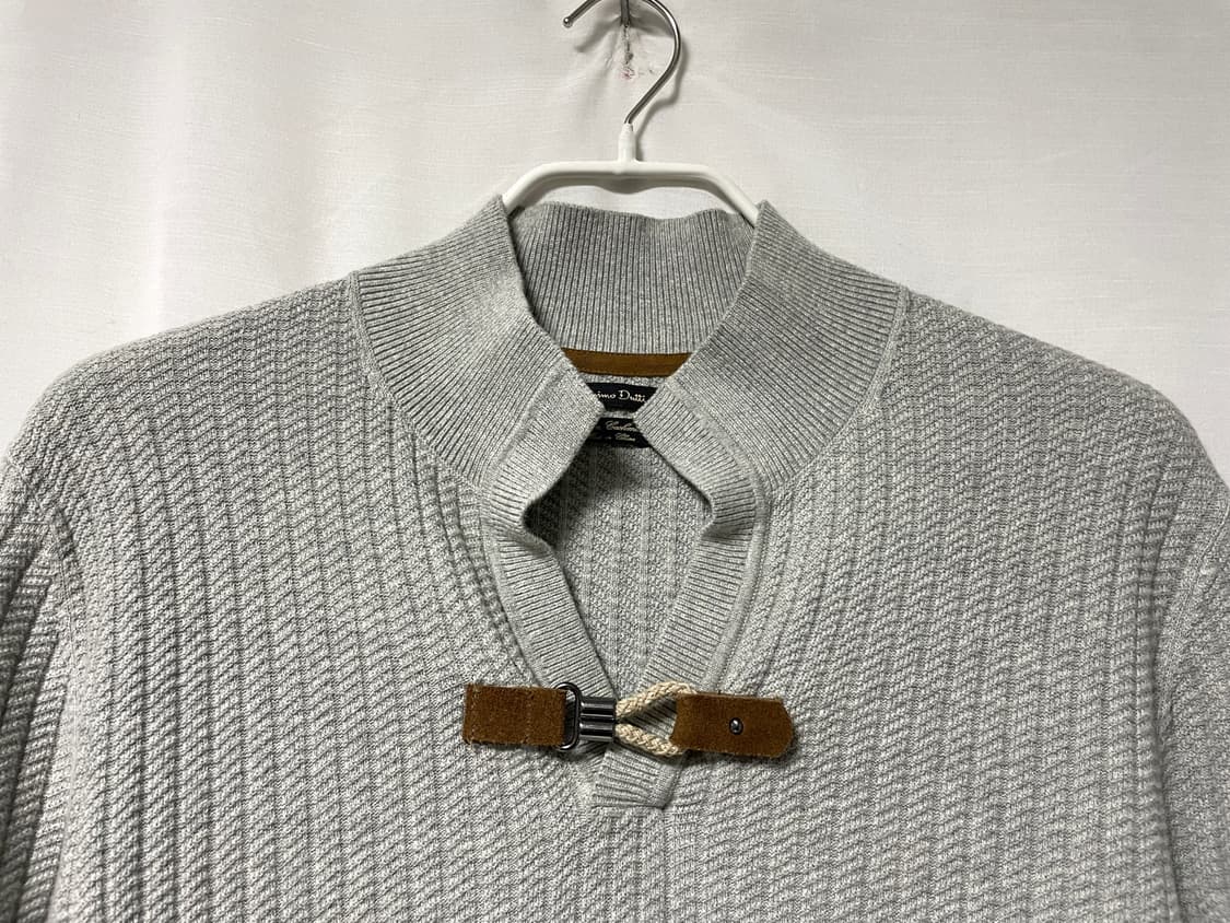 마시모두띠 남성 스웨이드 버클 코튼 캐시미어 니트 M _ 그레이 상품이미지3