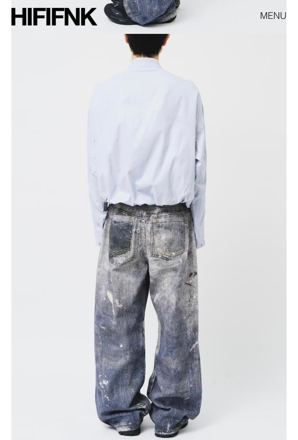 하이파이펑크 디지털 와이드 데님 S사이즈 상품이미지7