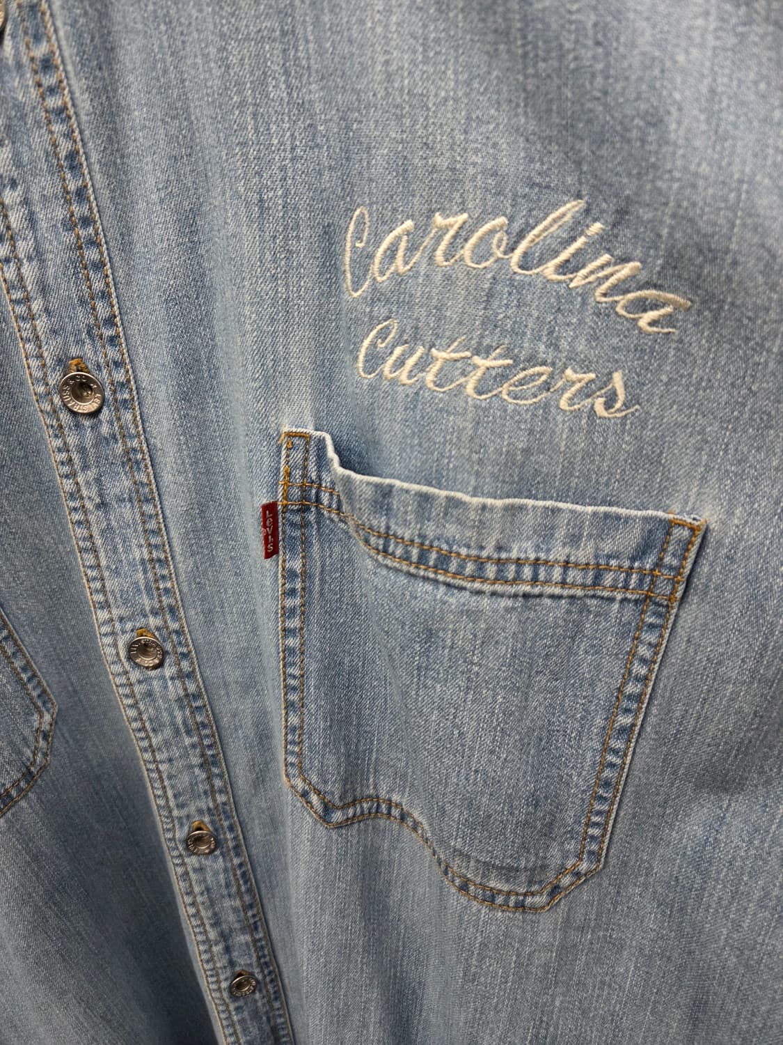 Levis 리바이스 연청 레터링 긴팔셔츠 상품이미지3