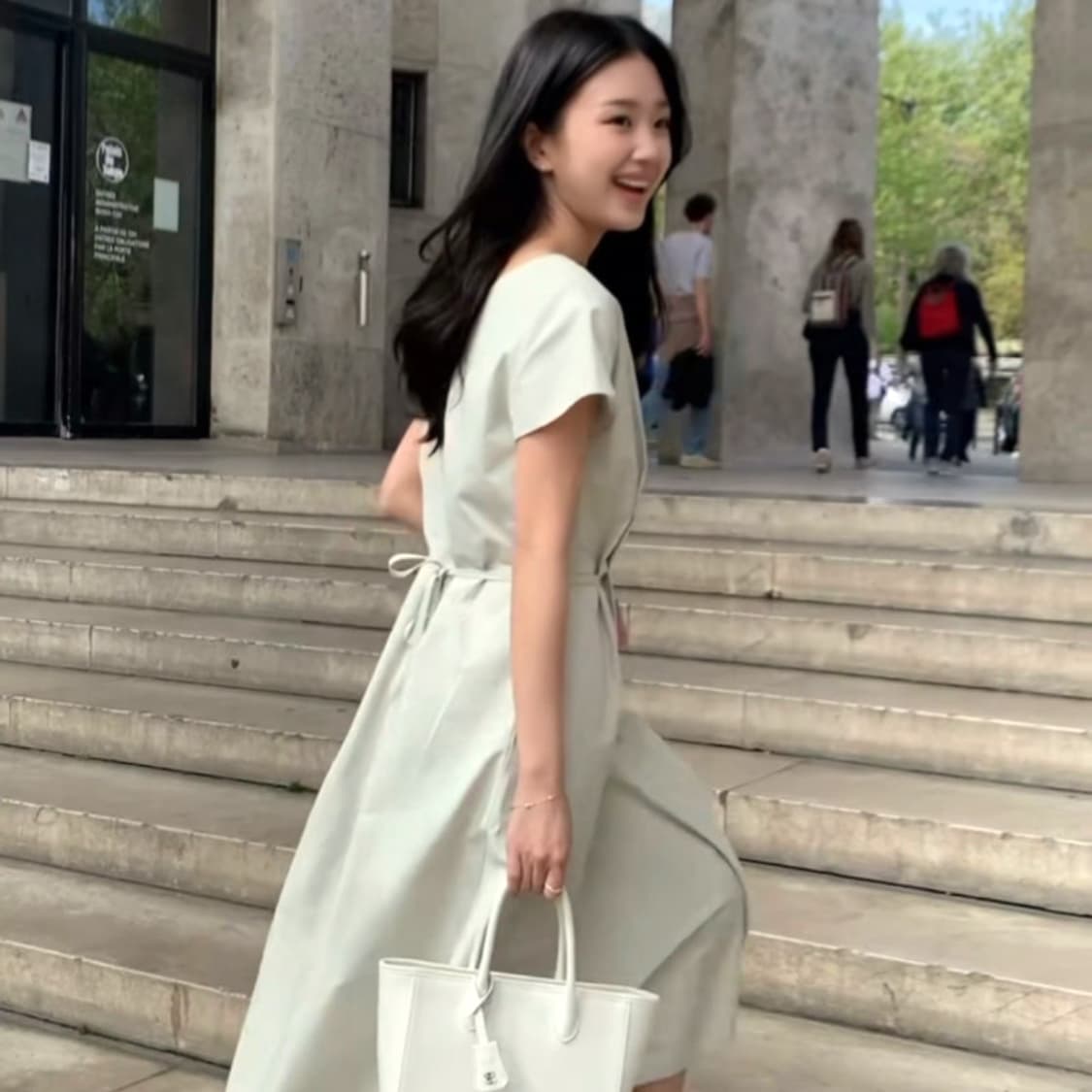 시에(SIE) 이클립스 캡 슬리브 원피스 55 아보카도 상품이미지3