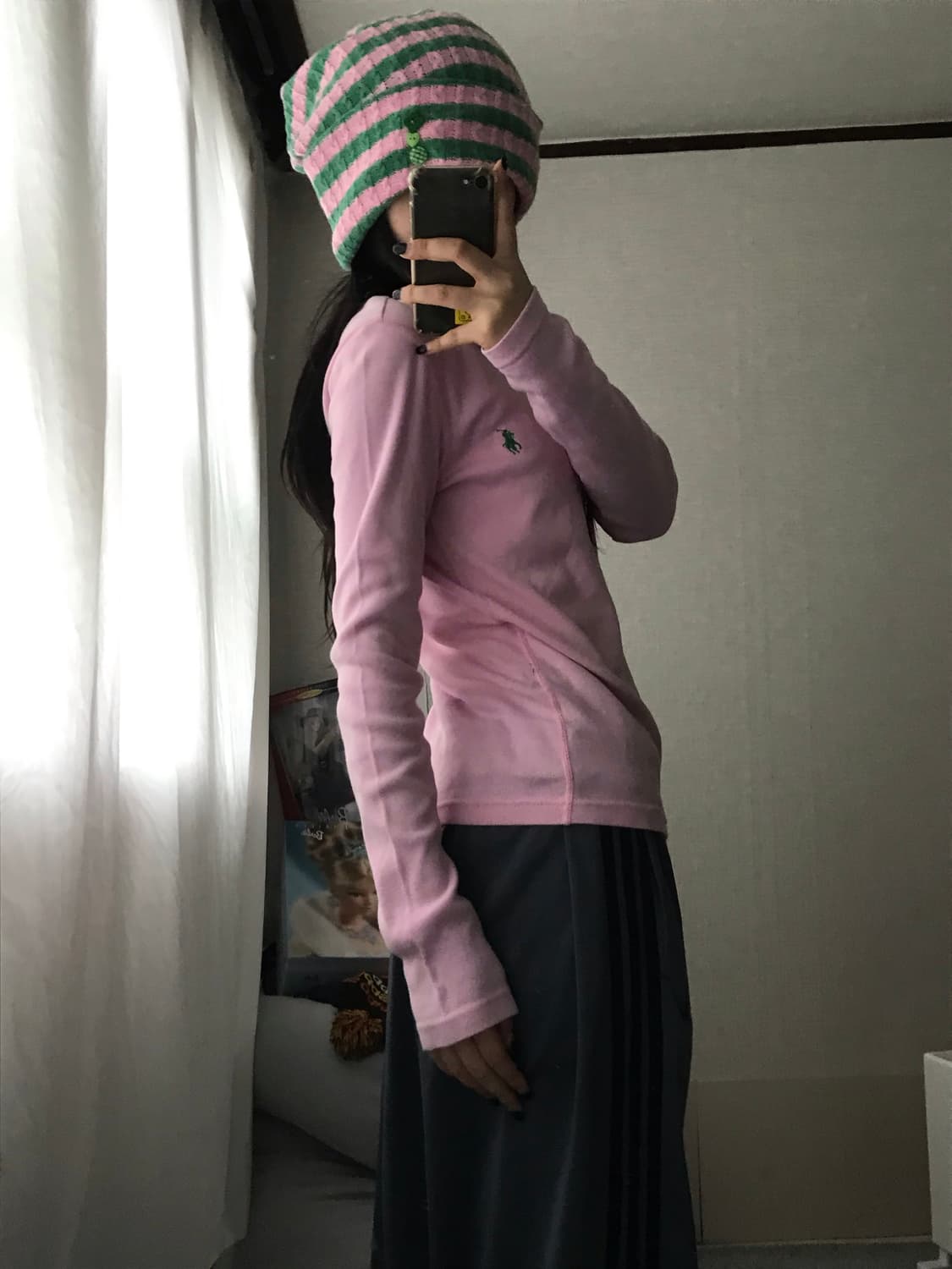 폴로 연핑크 롱슬리브 상품이미지5