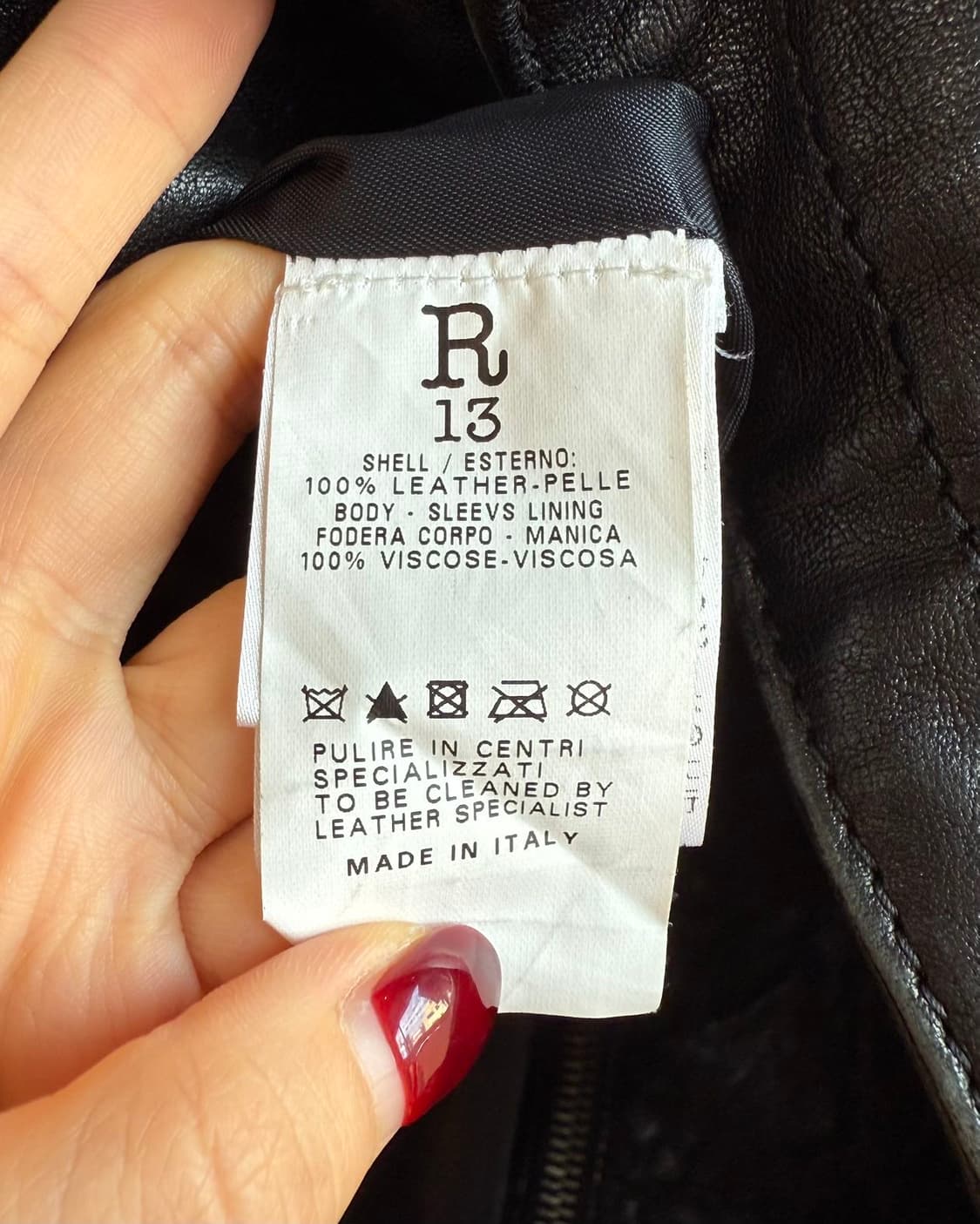 R13 블랙 퍼리 슈렁큰 시어링 재킷 상품이미지9