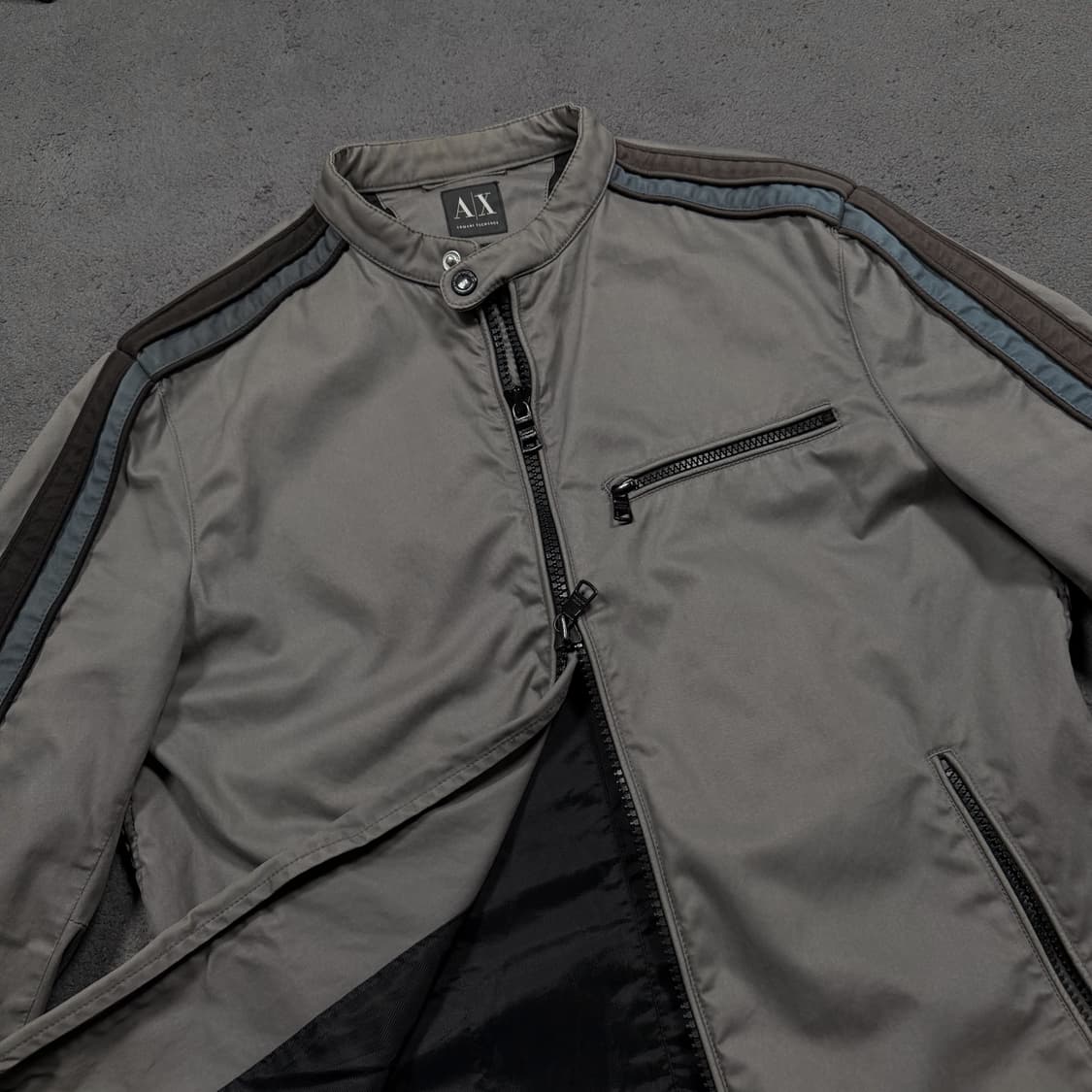 알마니 익스체인지 사이드라인 투웨이 바이커 자켓 상품이미지4