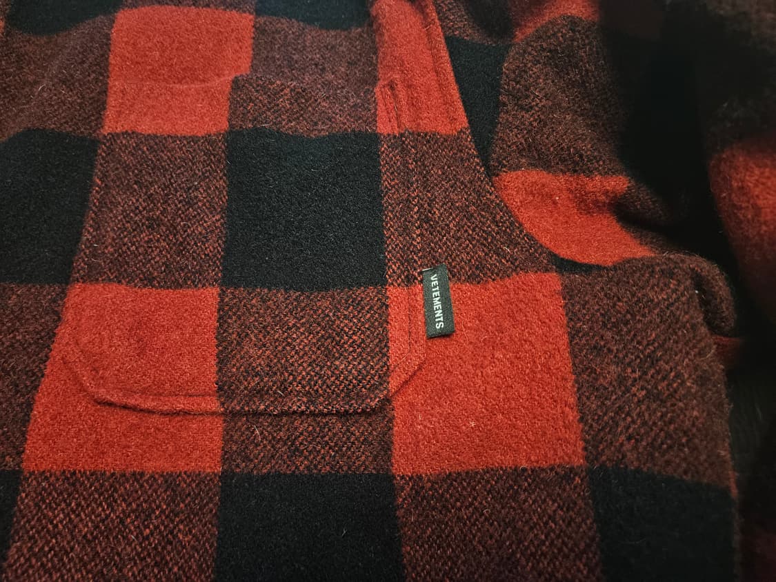 베트멍(Vetements) 2018 F/W 컬렉션 오버핏 체크 셔츠 자켓 상품이미지7