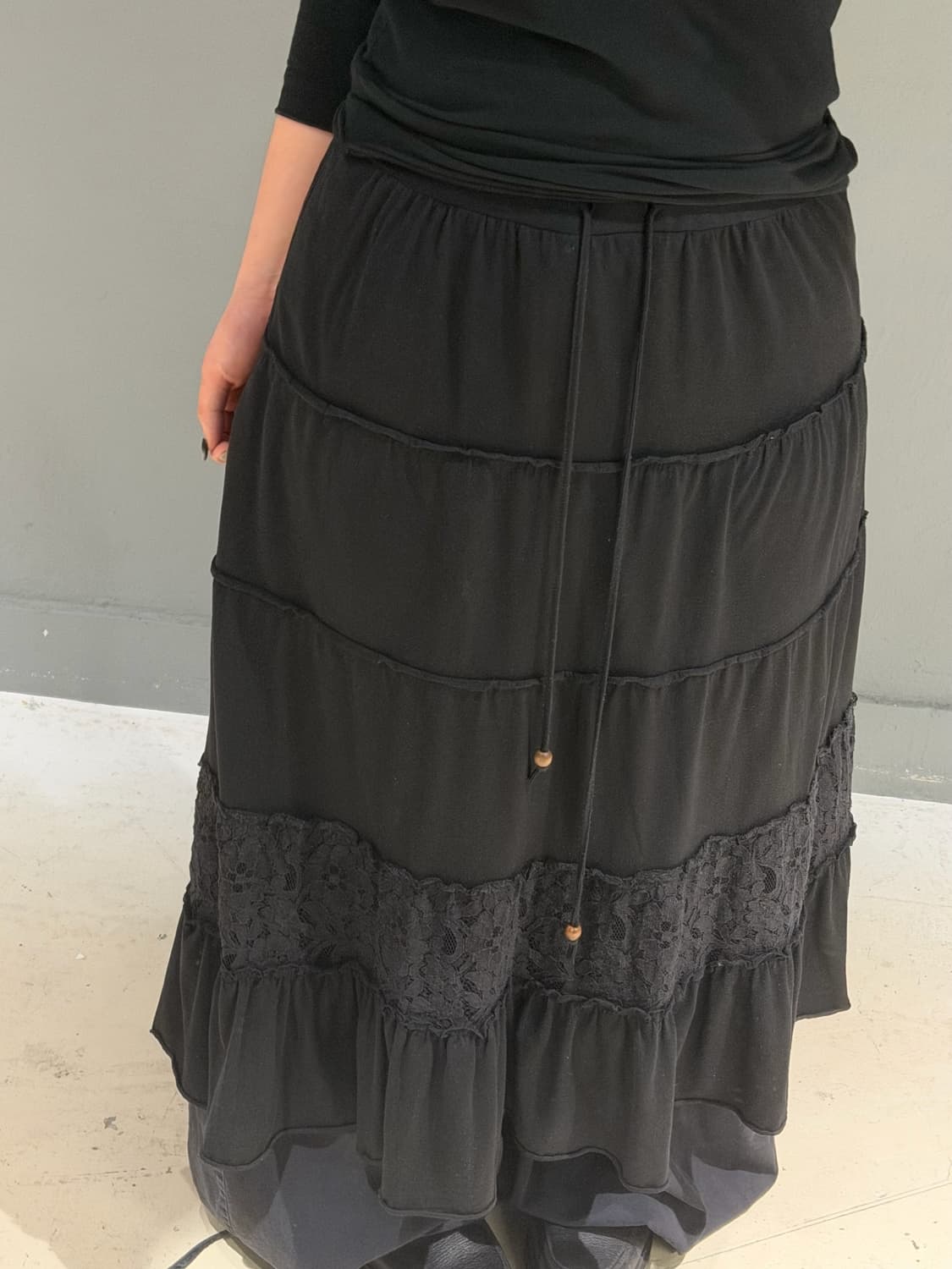 can-can frill detail long skirt 상품이미지2