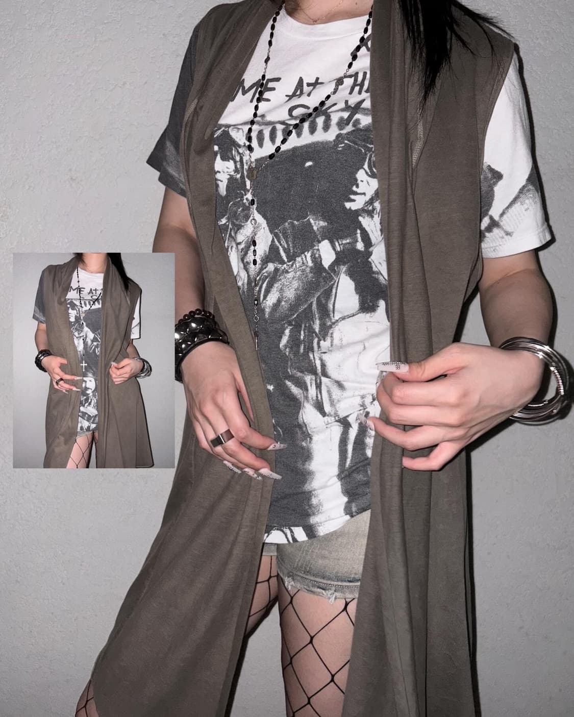 03 g.o.a drape vest cardigan (unisex) 상품이미지3