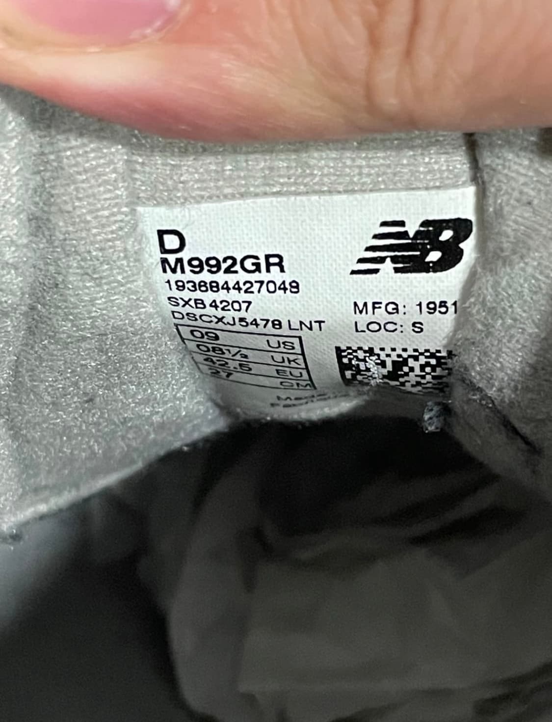[270] 뉴발란스 992 그레이 MR992GR 상품이미지10