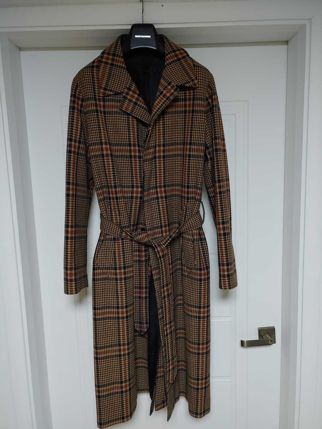 아미 ami 컬렉션 체크 로브 코트 팝니다 상품이미지4