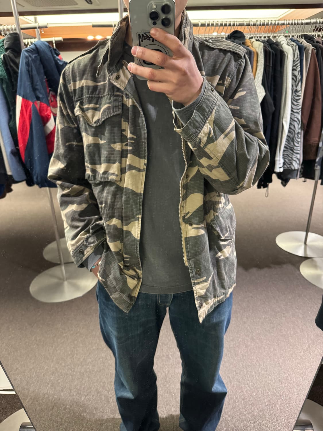 M)Japanese vintage 카모패턴 M-65 필드 자켓 상품이미지1